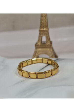 MNZ-Gold Unisex عصا فولاذ المقاوم للصدأ مع سحر إيطالي - Stainles Steel