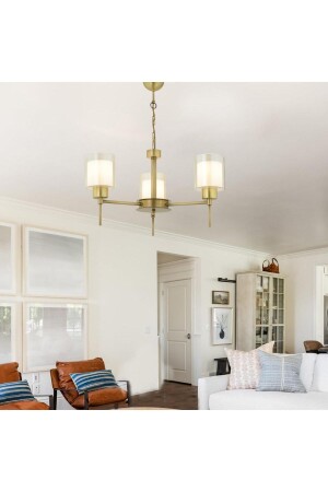 MNZ-Goldie 3 Piece Antique Modern Pendant Lamp مطبخ غرفة المعيشة شمعة 3421-03-FR - Apliqa