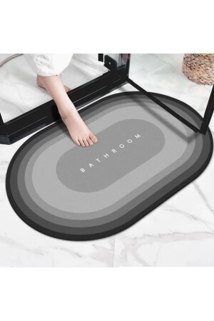 MNZ-Gray - سحرية المياه الممتعة حمام المطبخ المطبخ قدما مع قاعدة مضادة للنزلق 40x60 - Beyzana