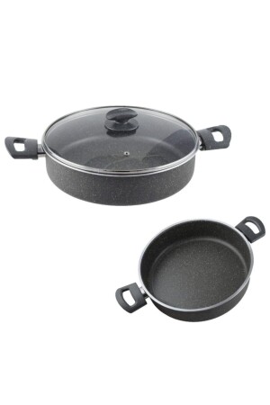 MNZ-Gray Granite Stew Pot 28 سم Fma05062 TENC4079 - Güntem