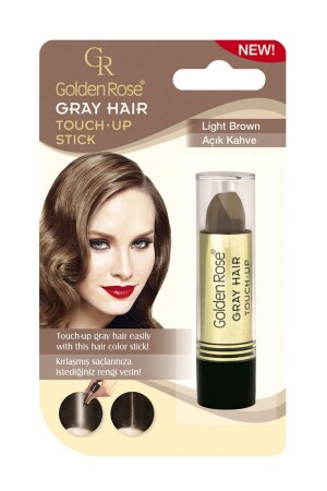 الشعر الرمادي MNZ-Gray Hair No:06 - البني الخفيف - العصا التي تغطي الشعر الرمادي - Golden Rose
