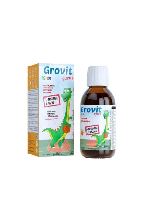 MNZ-Grovit للأطفال مكمل غذائي سائل يحتوي على الأرجينين- ليزين- الفيتامينات المتعددة و المعدات المتعددة 150ml - Ferr Pharma