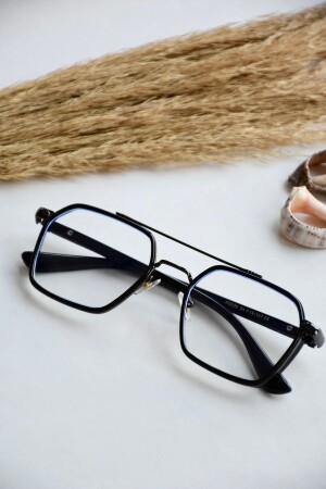 MNZ-Henry Unisex أسود الأزرق الضوء المحمي الأزرق بلوك مربع مستطيل الموسم الجديد النظارات الشفافة - LOOKUP NEW