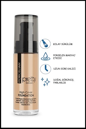 MNZ-High Cover High Concealer أثناء تأسيس البورتسلين رقم: 2 - Pretty Beauty