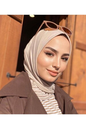 MNZ-Hijab Combed Cotton Shawl نموذج - اللات - Organic