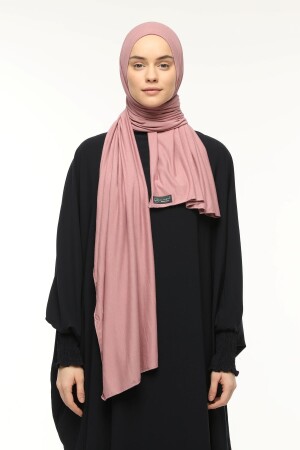 MNZ-Hijab Combed Cotton Shawl Plain Powder وردي - Altobeh