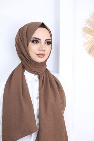 نموذج قماش جوز الزنجب للنساء من قماش (MNZ-Hijab) - براون قذر - Feronis