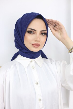MNZ-Hijab نساء الخيزرانية الدرع البحرية الأزرق - Har-Um Ticaret