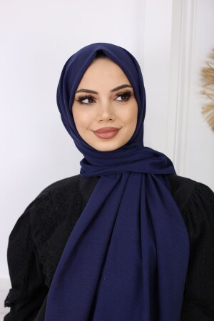 MNZ-Hijab نساء القطن جاز شوال نموذج _ بحرية الأزرق - Feronis