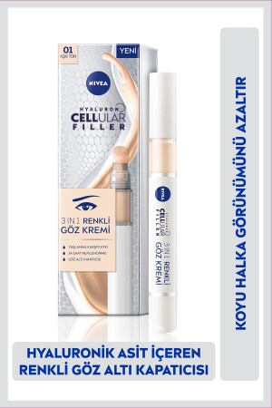ملء خلايي من MNZ-Hyaluron 3in1 ملون خفيفة اللون كريم رعاية العين 4ml- تحت عيون - Nivea