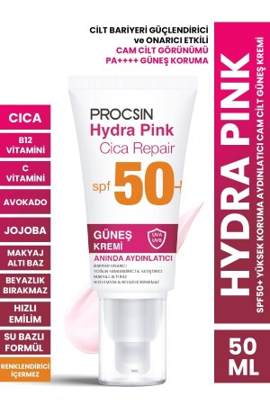 MNZ-Hydra Pink (COLORFUL) Spf50 الحاجز لتعزيز الزجاج من أجل الجلد واقي الشمس Pa - Procsin