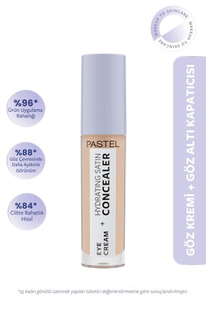 كريم عيون MNZ-Hydrating Satin Concealer - كريم عيون تحت عيون الكريم 62 العاج - Pastel