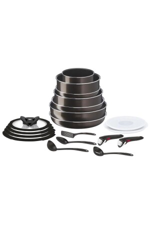 MNZ-Ingenio Xl التيتانيوم المكثف 2x ماكسيكي مجموعة 19 قطعة 24BL - TEFAL