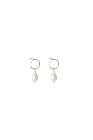 MNZ-Jamila 925 سبرلينغ فولاذ بيرل أذان EA436 - Ecru Atelier