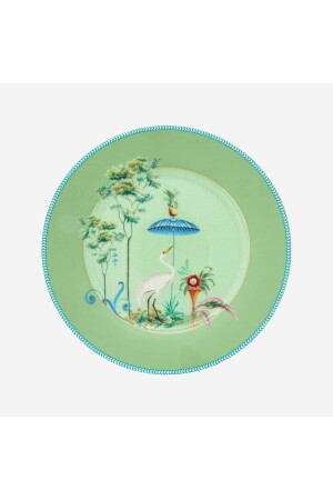 (MNZ-Jolie Green Porcelain Breakfast Plate) 21 سم 51001276 - Pip Studio