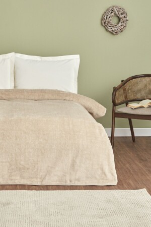 غطاء من المنتج (MNZ-Julia Embos) 200 × 240 سم بيج - Karaca Home