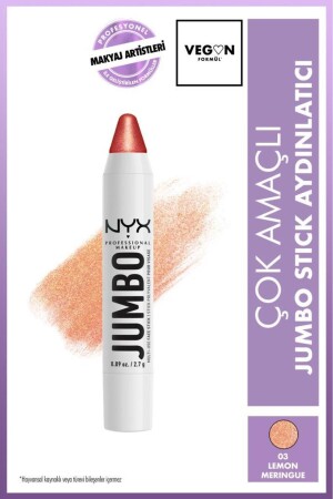 MNZ-Jumbo وجه عصا عدة الأغراض مصباح عصا - ليمون مرنج - Nyx Professional Makeup