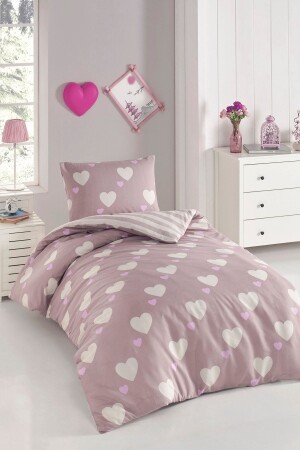 MNZ-Junior Duvet Cover Set واحد Herz جفاف الوردة - Eponj Home