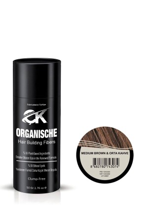 مسحوق MNZ-Keratin 50 ج. إنتاج محلي منتصف بني مسحوق شعر موضعي صيغة جديدة! - Organische