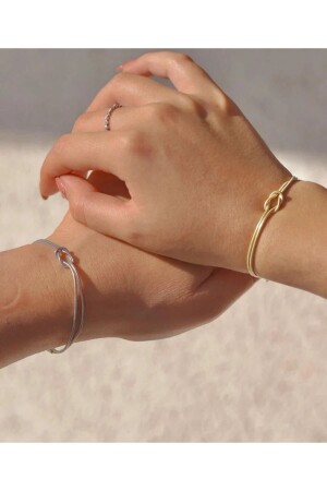 نموذج MNZ-Knot زوج-صداقة سوار ذهبية فضية - Monravia