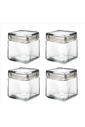 عبوة من النطاقات المميزة (MNZ-Landmark Jar) حاوية تخزين الزجاج صغيرة الحجم مع غطاء 4 قطع Fma05047 020oa MG - Paşabahçe