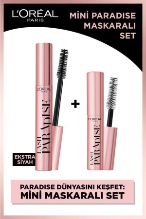 MNZ-Lash Paradise مكثف الأسود الإضافي الأسود ماسكارا & ميني بارادايس ماسكارا 4. 7ml مجموعة - L'oreal Paris
