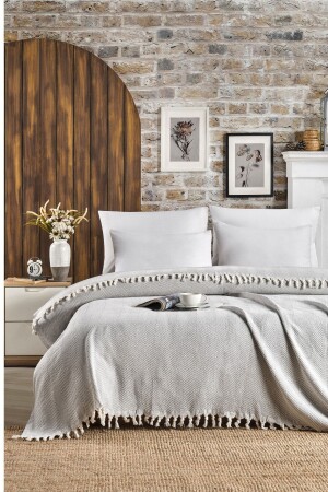 طراز MNZ-Lavin Gray Double Pike 1500 جرام 200 × 230 سم - Casnack
