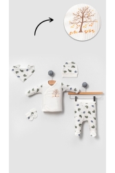 MNZ-Leaf Visual Cotton Baby Newborn Hospital Discharge Set-Green BB2021MD0001317 - Bubito