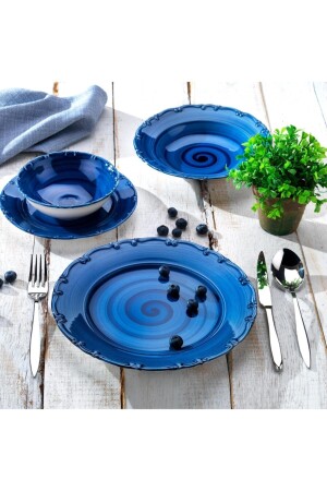 مجموعة عشاء من طراز MNZ-Liana 24 قطعة زرقاء 1S4206-01001-MAV01 - Schafer