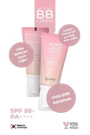 MNZ-Light & Soft Thin Structure Light Concealer BB Cream SPF 50 PA+++ 45 ML - K-Lotus Beauty