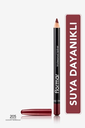 قلم قلم (MNZ-Lip Pencil) - مقلاة مقلاة مضادة للماء 205 بوردو الرائعة 8690604111053 - Flormar