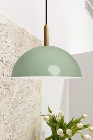 MNZ-Lipeo Mint Chandelier Head Wooden Single Pendant Lamp غرفة المعيشة مطبخ صالون شعر مقهى مصباح تزيين BMM7080XXXA - Bamyum