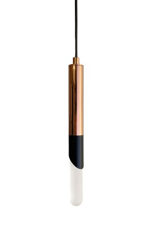 MNZ-Long Led Copper Color Coating و تصميم اللون الأسود Led Pendant Lamp LLSAA0201 - Fivorno Aydınlatma