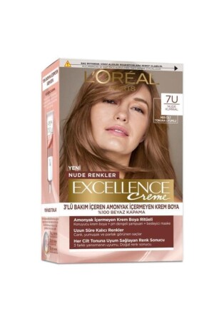 MNZ-LOréal باريس ممتازة كريم عارية ألوان صبغة الشعر 7U عارية أوبورن - L'oreal Paris