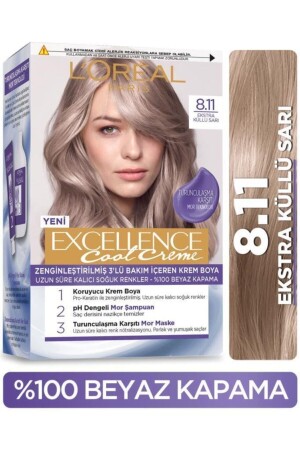 MNZ-Loréal باريس ممتازة كريم بارد لون الشعر 8. 11 إضافي رمادي شقراء LPECCSCBY - L'Oreal Paris