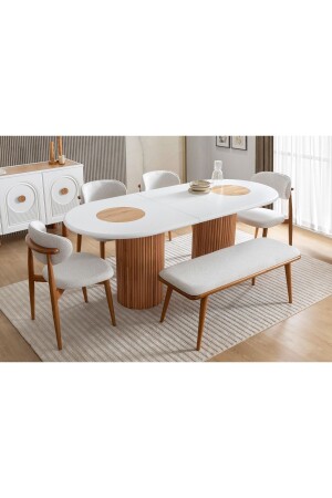طاولة الطعام MNZ-Lotus (لا يتم تضمين الكراسي في السعر) - Luxehome