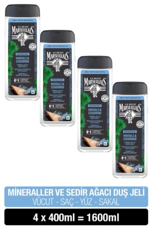 MNZ-LPM الرجال المعدنية والجيل المسبح للصدر 400 مل x4 + الألياف PKTLPMSDR400X4+LIF - Le Petit Marseillais