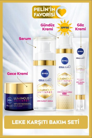 MNZ-Luminous630 مكافحة البقع رعاية الجلد كريم وجه في النهار SPF50- ليلا كريم الجلد- سيروم الجلد 30ml- كريم العين - Nivea