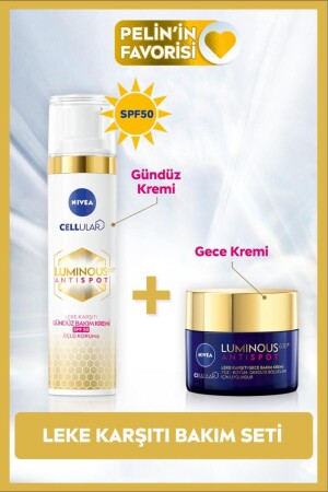 MNZ-Luminous630 مضادة للآثار SPF50 كريم وجه يومي 40 مل و كريم ليلي مضيء، مساوية لون الجلد SET. NVE. 873 - NIVEA