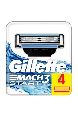 MNZ-Mach 3 Start Razor 4 قطع رأس بديلة - Gillette