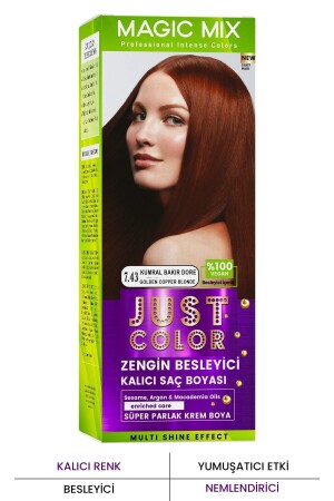 ملون مزيج من الـ MNZ-Magic Color نادرًا من الوهاء والعاطفة 7. 43 Auburn Copper Gold صبغة الشعر الدائمة - Procsin