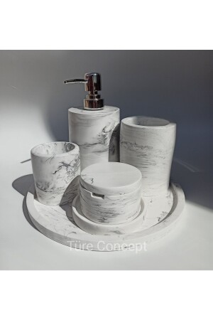 مجموعة حمام من طراز MNZ-Marble Look - Ture Concept