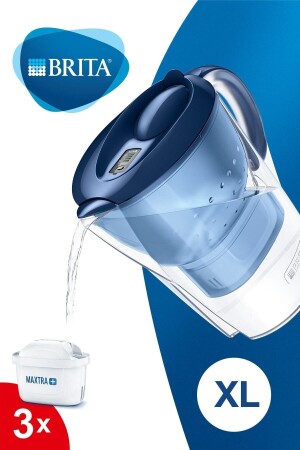 MNZ-Marella Xl ماء مزقق من الأزرق مع 3 مرشحات MarellaXL+ - Brita