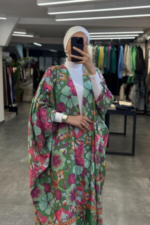 (MNZ-Marina Bat Sleeve) كيمونو خضراء - Sawosh