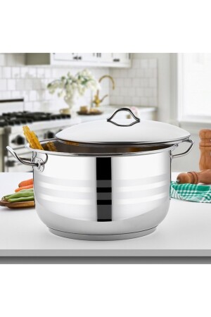 MNZ-Mega Deep Steel Ashura Pot 32 سم MG032 - Gülsan