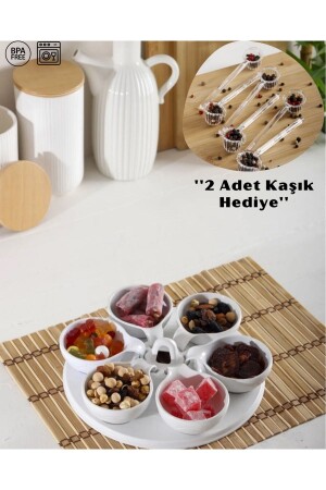 MNZ-Melamine Breakfast Set صلصة وعاء خفيفة 7 قطع (ميلامين غير قابل للكسر) - Senza