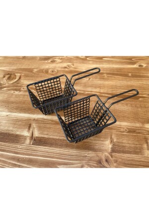 (MNZ-Metal Square Potato and Snack) سلة عرض العشاء 2 قطع 73465367 - Yavuz Metal