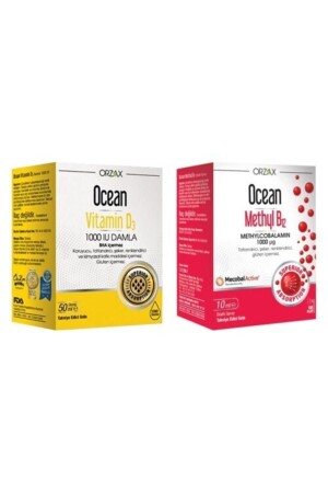 MNZ-Methyl B12 10ml رش و فيتامين D3 المحيط 1000iu 50ml قطرة - Ocean