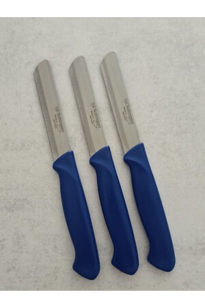 سكين قص الخضروات المكسرة من نوع MNZ-Micro Serrated Cutting Knife (MNZ) ، ذو 3 قطع (SMDB016) ، زرقاء داكن - Solingen