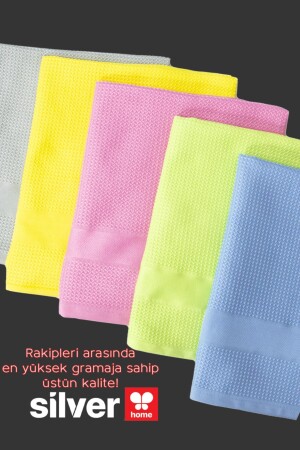 MNZ-Microfiber 5pcs زجاجي مزخرف 42*68- مجموعة - SİLVER HOME